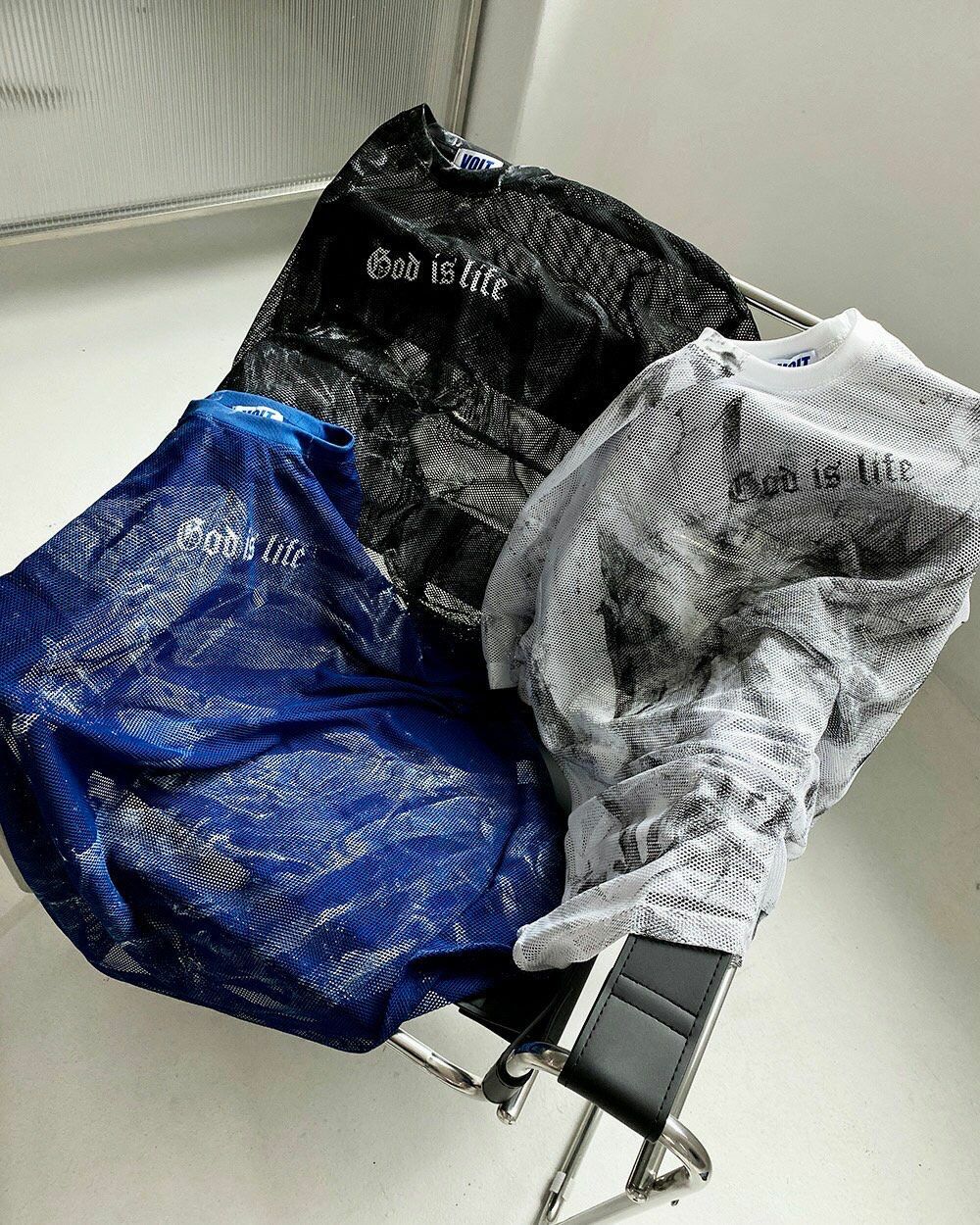 OverSize網紋英文字短袖Tee VOLT-061T