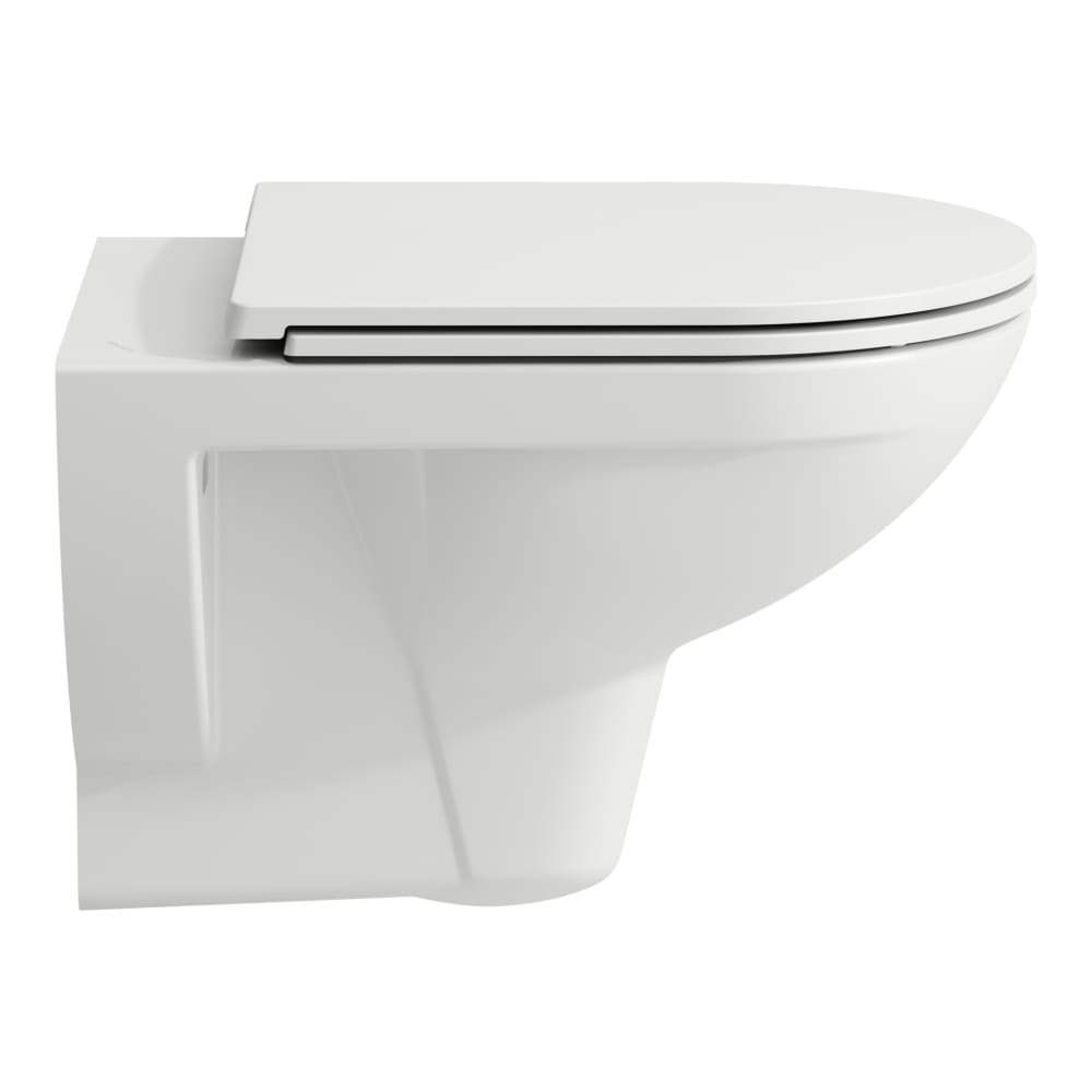 Laufen "Pro" 8.2096.0.000.000.1 + 8.9496.4.000.000.1 Rimless Wallhung Toilet w/ Soft Closing Cover 
