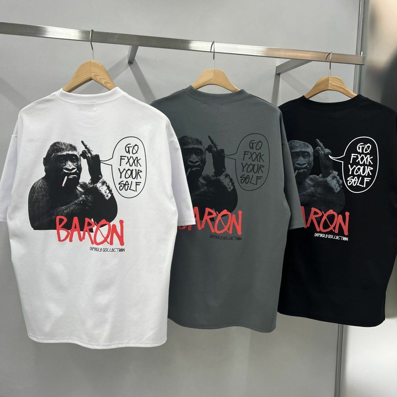 英文字圖案短袖Tee BARON-094T