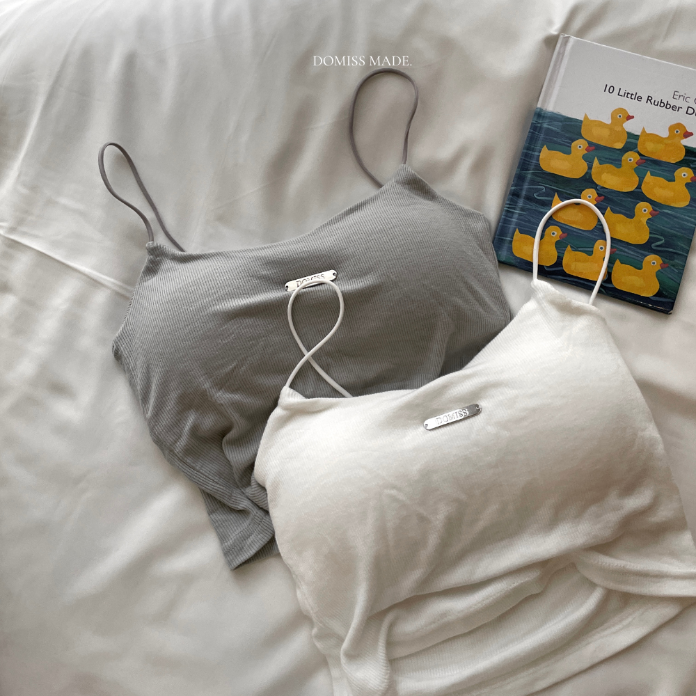 【DOMISS自訂】店長推薦! 裸感包覆鐵牌Bra背心 細肩彈性背心-3色 內衣(現貨)