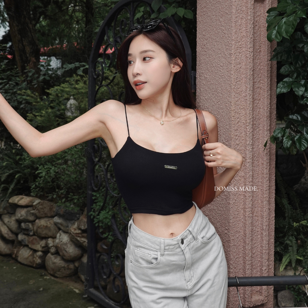 【DOMISS自訂】店長推薦! 裸感包覆鐵牌Bra背心 細肩彈性背心-3色 內衣(現貨)