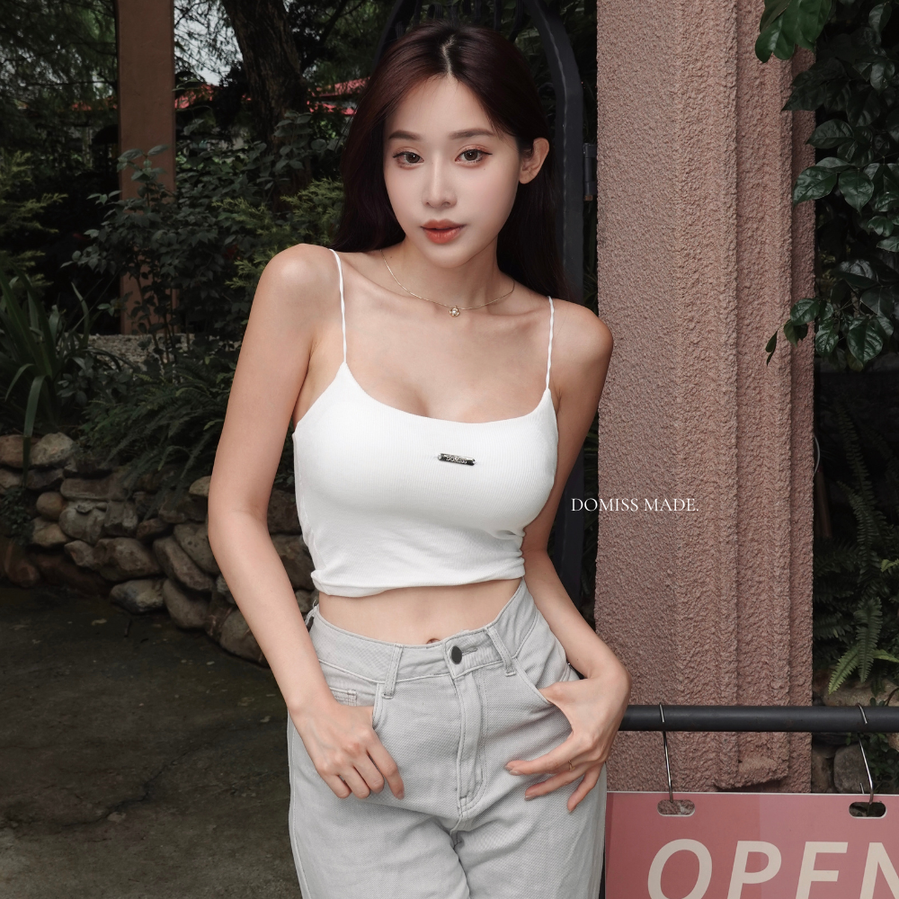【DOMISS自訂】店長推薦! 裸感包覆鐵牌Bra背心 細肩彈性背心-3色 內衣(現貨)