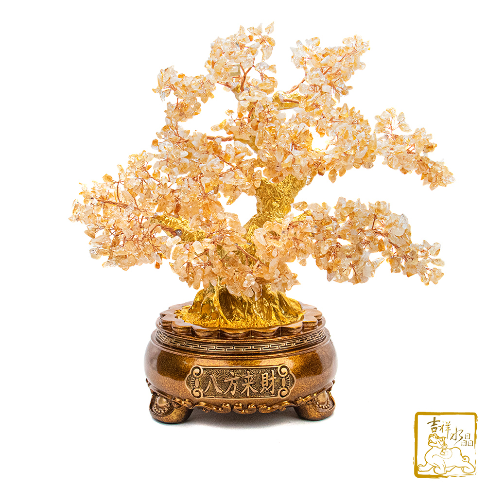 黃水晶八方來財發財樹 4.6kg 財源廣進