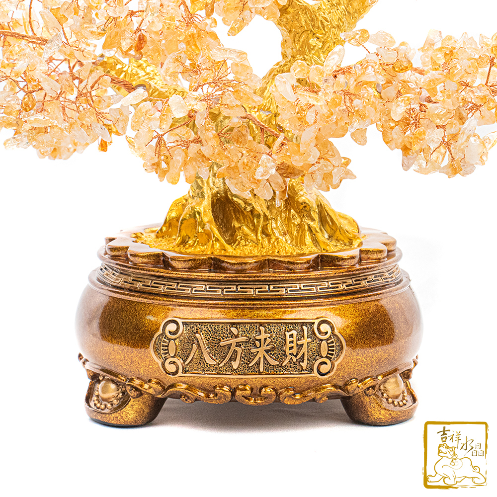 黃水晶八方來財發財樹 4.6kg 財源廣進