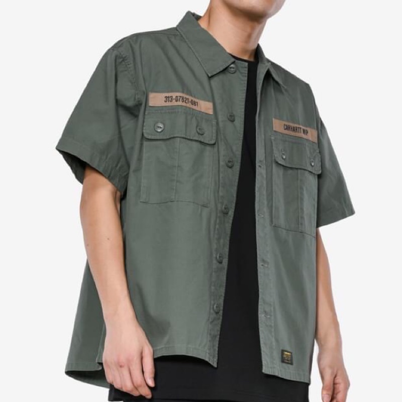 2020SS Carhartt S/S Adam Shirt 貼布 工裝 短袖 軍 襯衫 2色 A201007 現貨