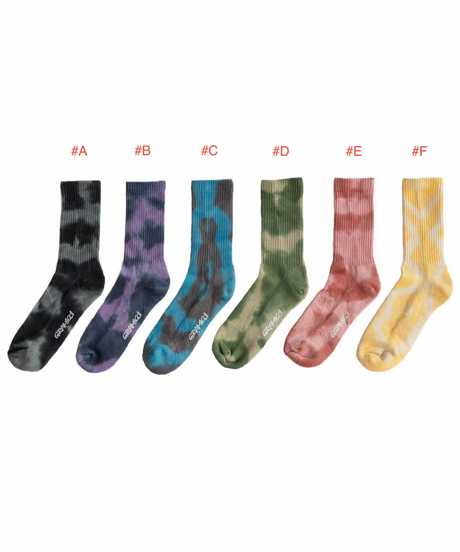 GRAMICCI TIE DYE CREW SOCKS (SX-M33)
