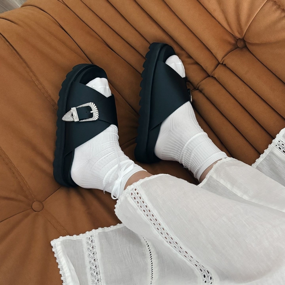 Freak Store 日本限定 銀扣 增高 厚底 涼拖鞋