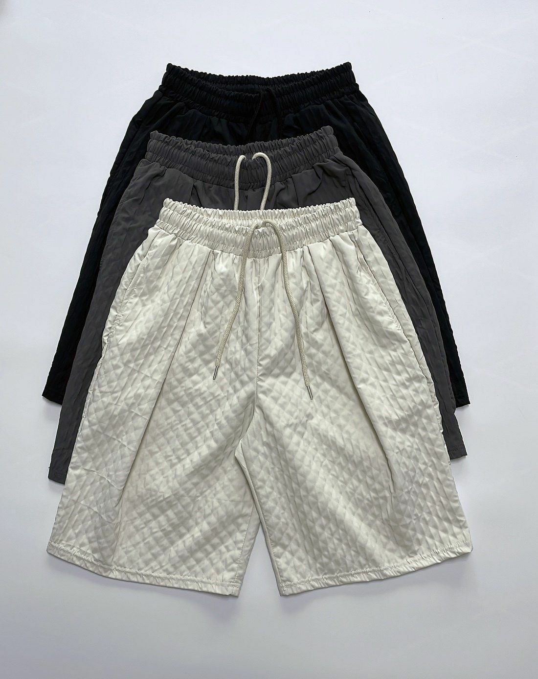 淨色暗格紋短褲 GAMBLE-042P