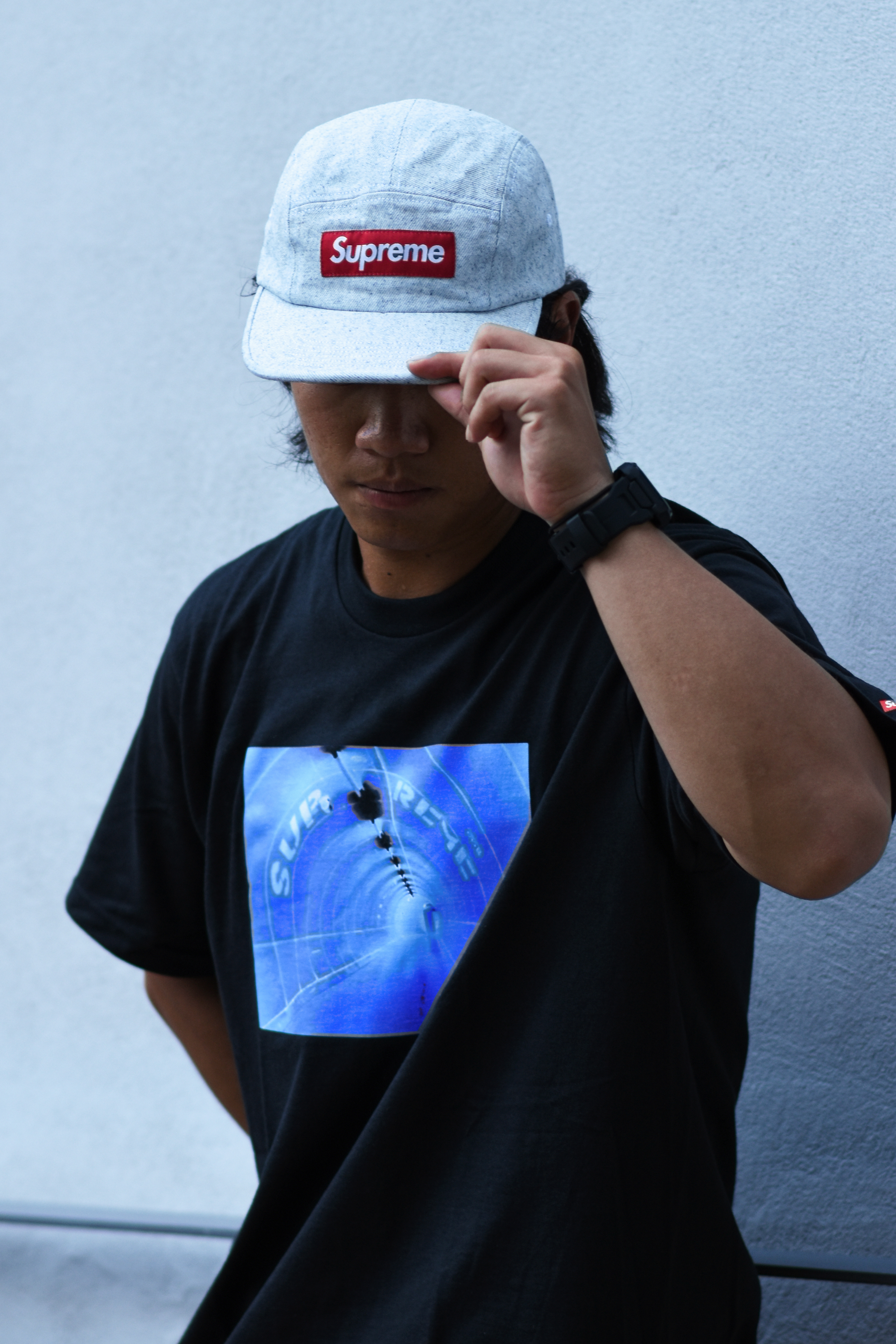 ☆ETW☆【EASY TO WEAR】SUPREME 24SS Coated Denim Camp Cap 水洗 五分割 老帽 丹寧