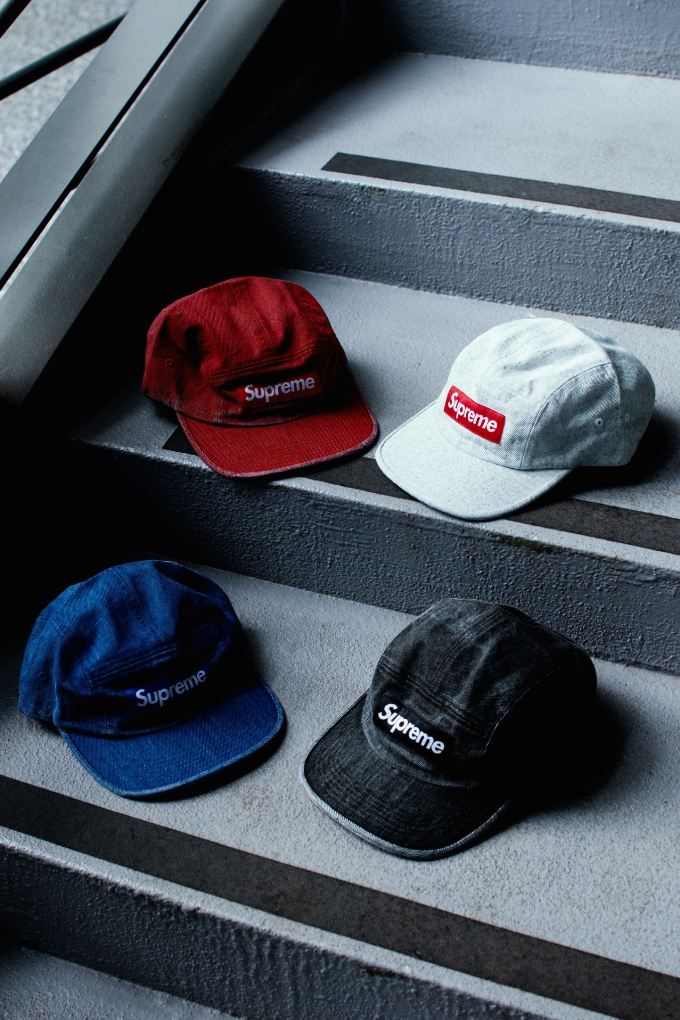 帽子 Supreme Coated Denim Camp Cap Black 24SS Supreme Denim Camp Cap Strip (SS24) | eBay