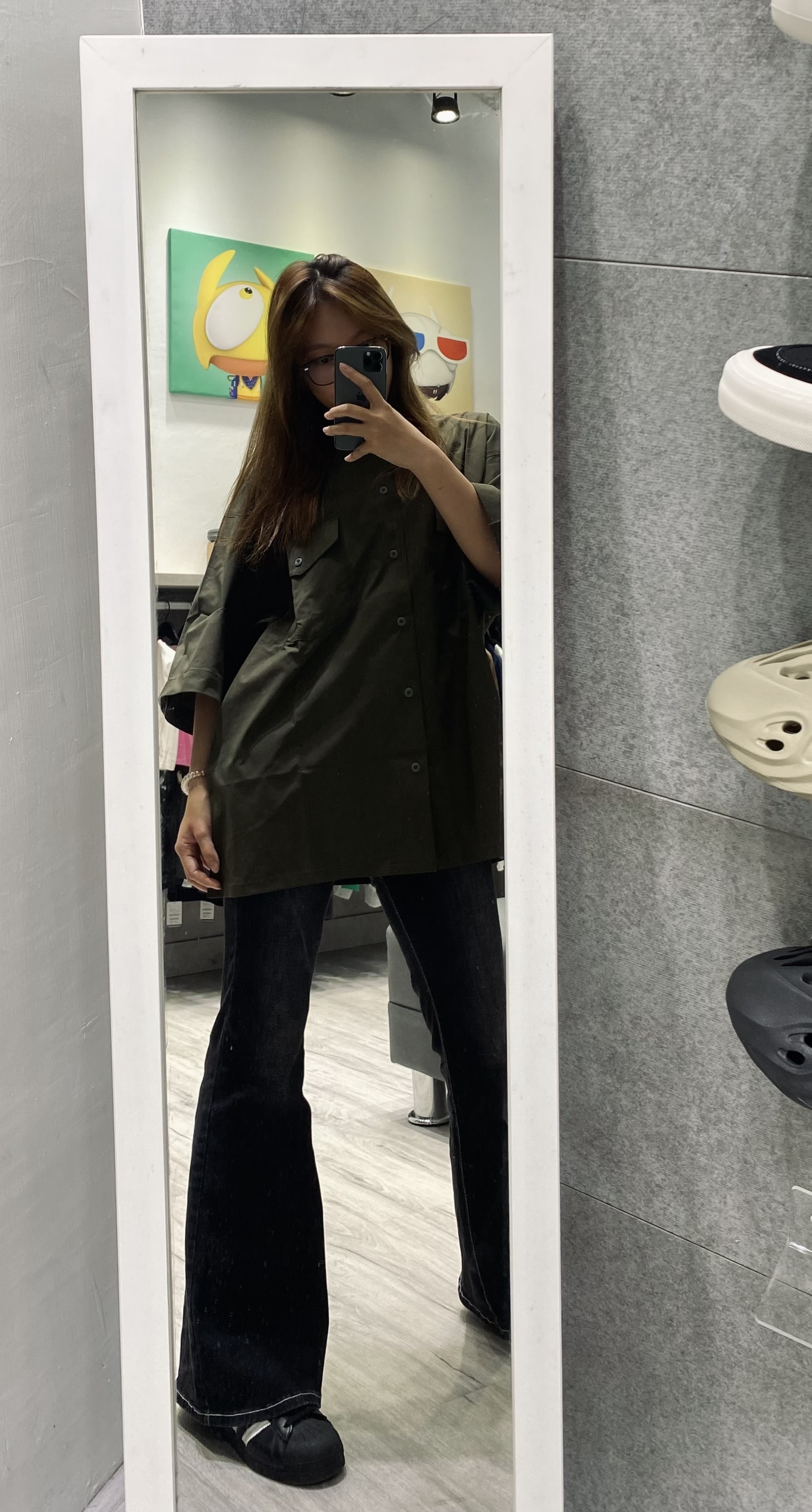 United Athle 1801-01 防撕裂材質 寬鬆落肩襯衫