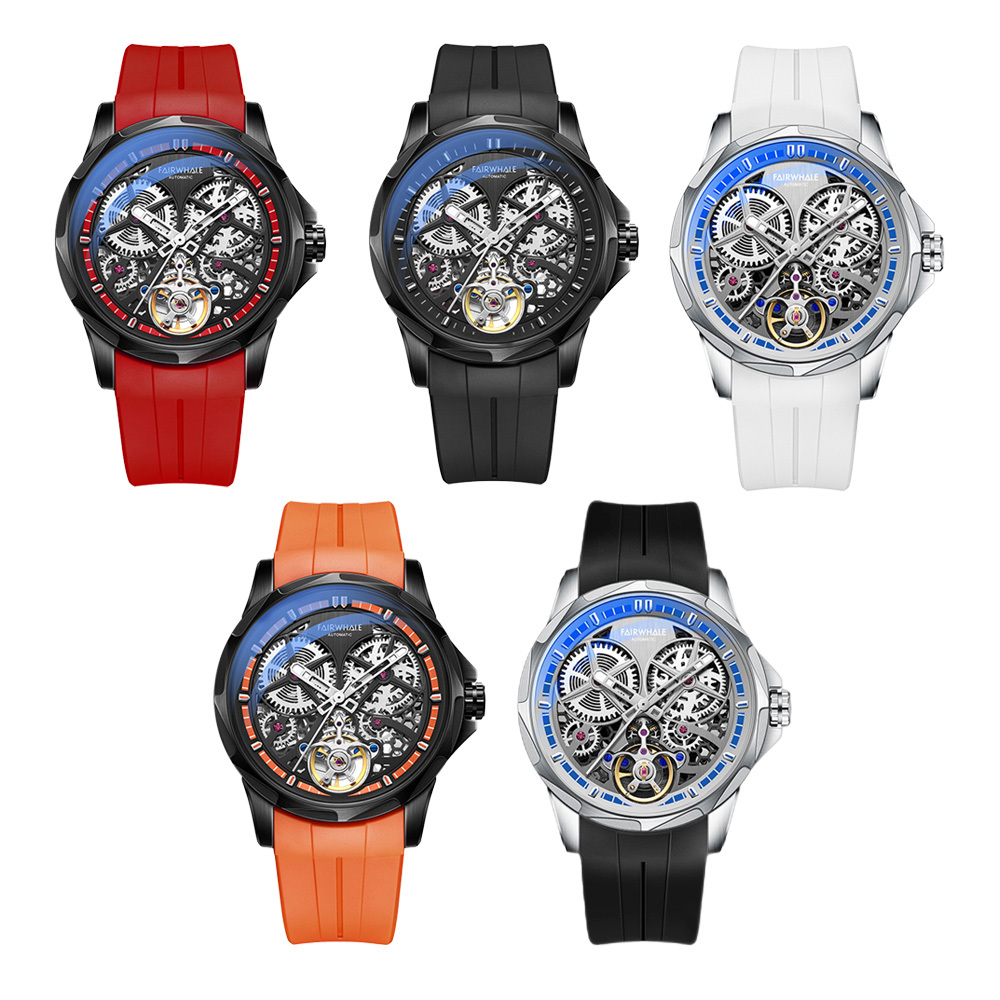 (預購)【Mark Fairwhale 馬克菲爾】6030 鏤空 多齒輪 未來科技 性格魅力 機械錶