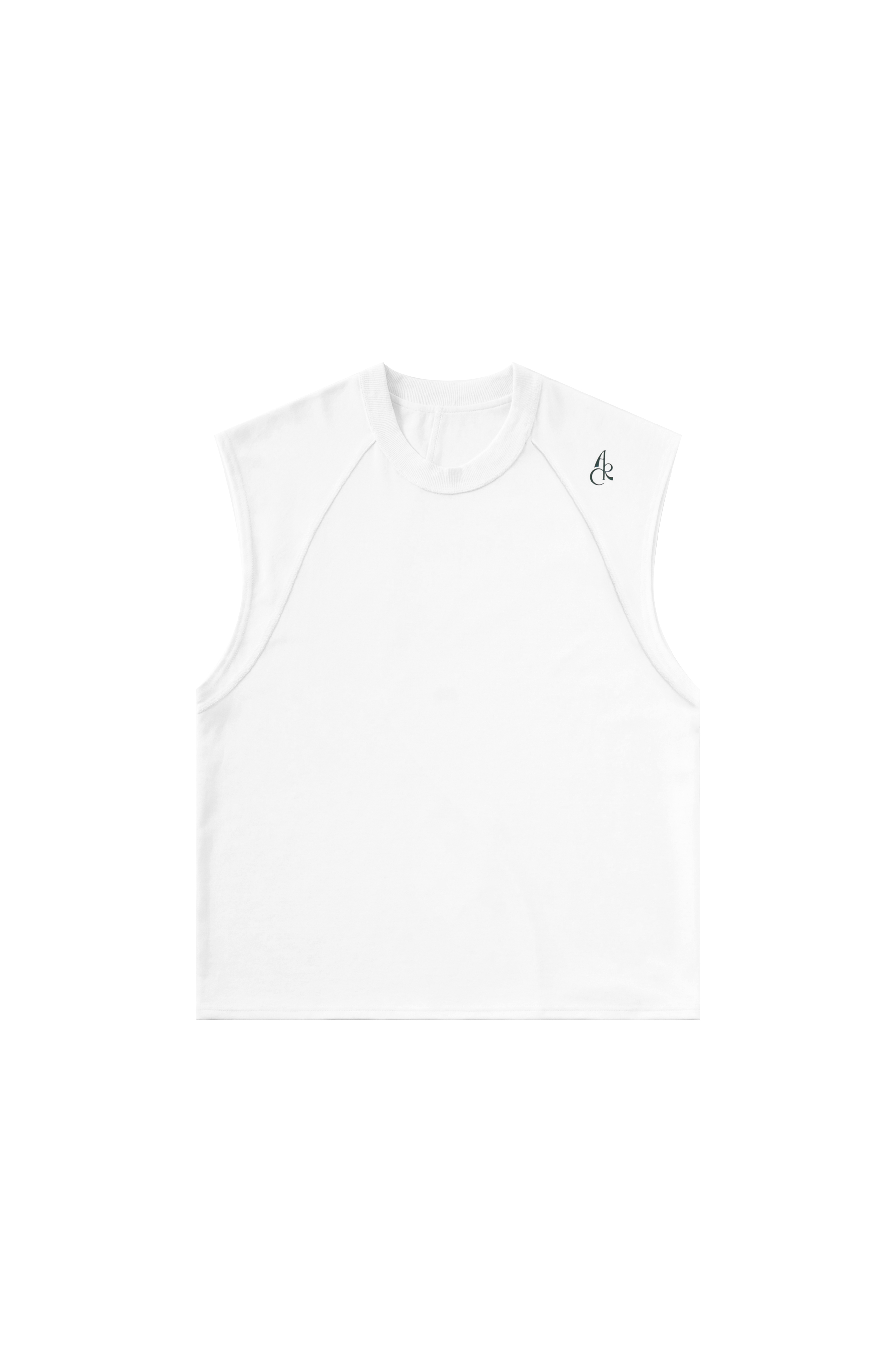 ARC SLEEVELESS T-SHIRT - WHITE