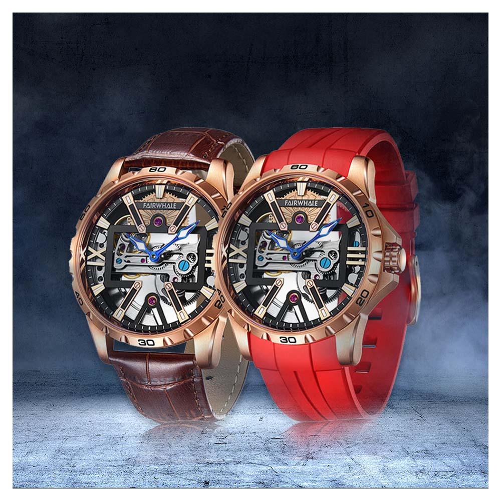 (預購)【Mark Fairwhale 馬克菲爾】 開拓者系列 6110 彰顯 釋放 性格 鏤空 機械錶