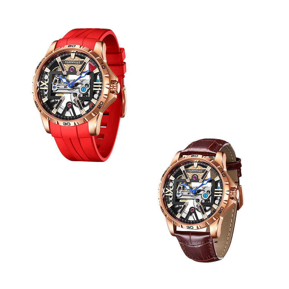 (預購)【Mark Fairwhale 馬克菲爾】 開拓者系列 6110 彰顯 釋放 性格 鏤空 機械錶