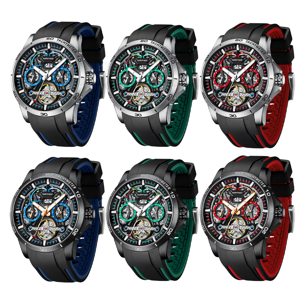 (預購)【Mark fairwhale 馬克菲爾 】PIONEER 開拓者系列II 6120 賽車 鏤空 夜光 手錶