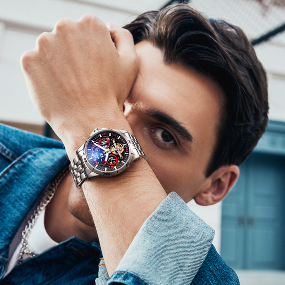 【Mark fairwhale 馬克菲爾】 PIONEER開拓者 6120 賽車 時尚 個性 旅遊 運動 鏤空 夜光 鋼手錶