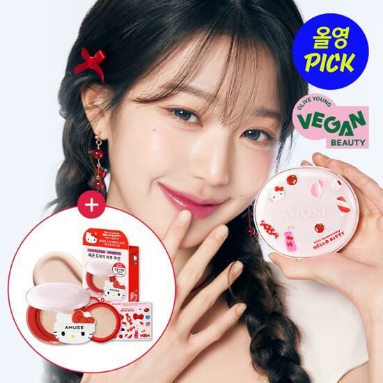 《現貨》AMUSE x Hello Kitty Ceramic Skin Perfector Cushion (01， 1.5)