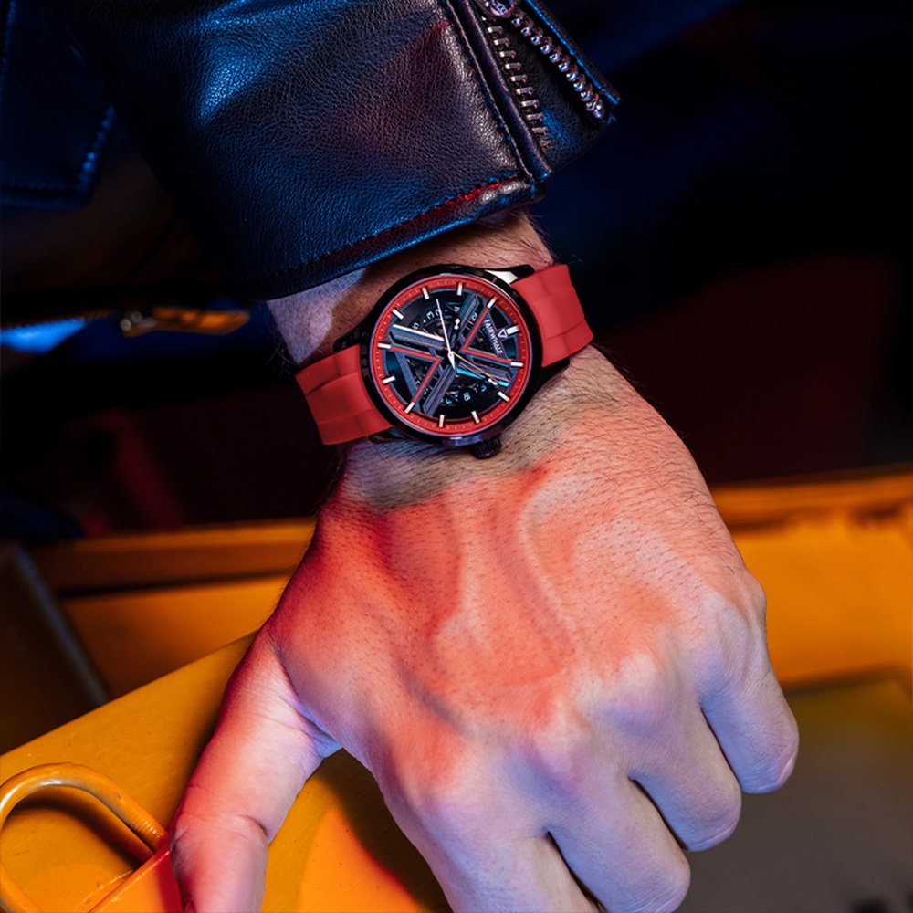 【Mark Fairwhale 馬克菲爾】 6190 神秘X幻影 未來 世界 機械 矽膠 手錶