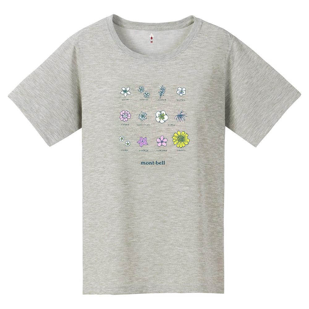 【特價款】日本montbell: 快乾透氣 Wickron T Women's Mountain Wildflowers