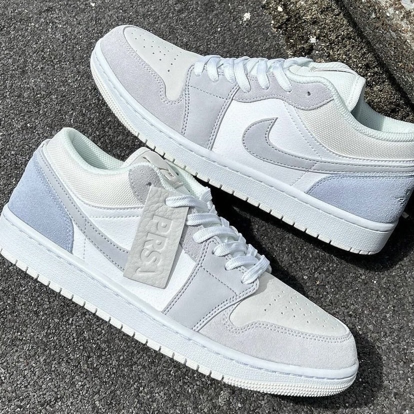 Nike Air Jordan 1 Low “Paris” 巴黎限定 小Dior 白灰 灰藍雲白 麂皮 CV3043-100