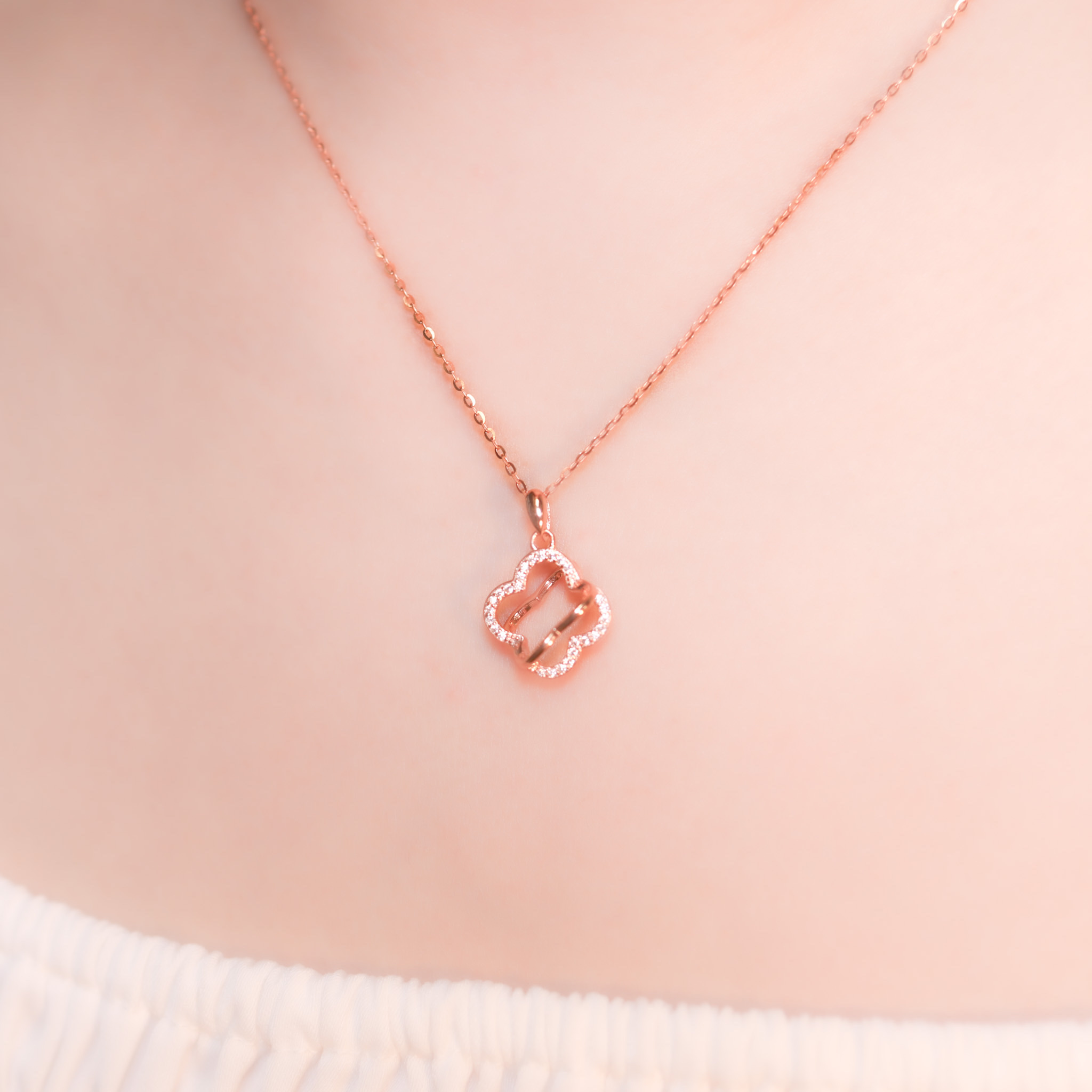 | 925 Silver・White Gold・Rose Gold | Luck Comes Necklace（Silver / Rose Gold） | NE1182 |