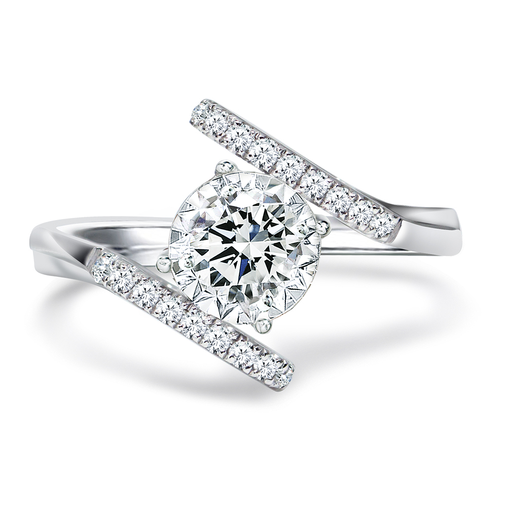 30分18K天使滿鑽H款鑽石戒指