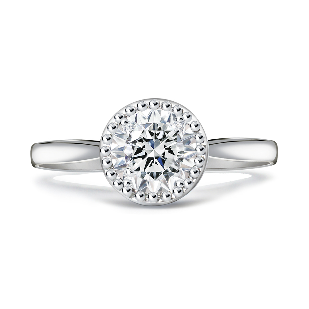 30分18K金歐式泡泡滾珠鑽石戒指