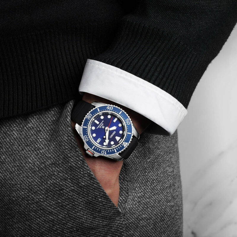 精工 Seiko Prospex SOLAR SBDJ055 / SNE593P1 Blue Dial Stainless Steel Men's Watch 太陽能潛水錶