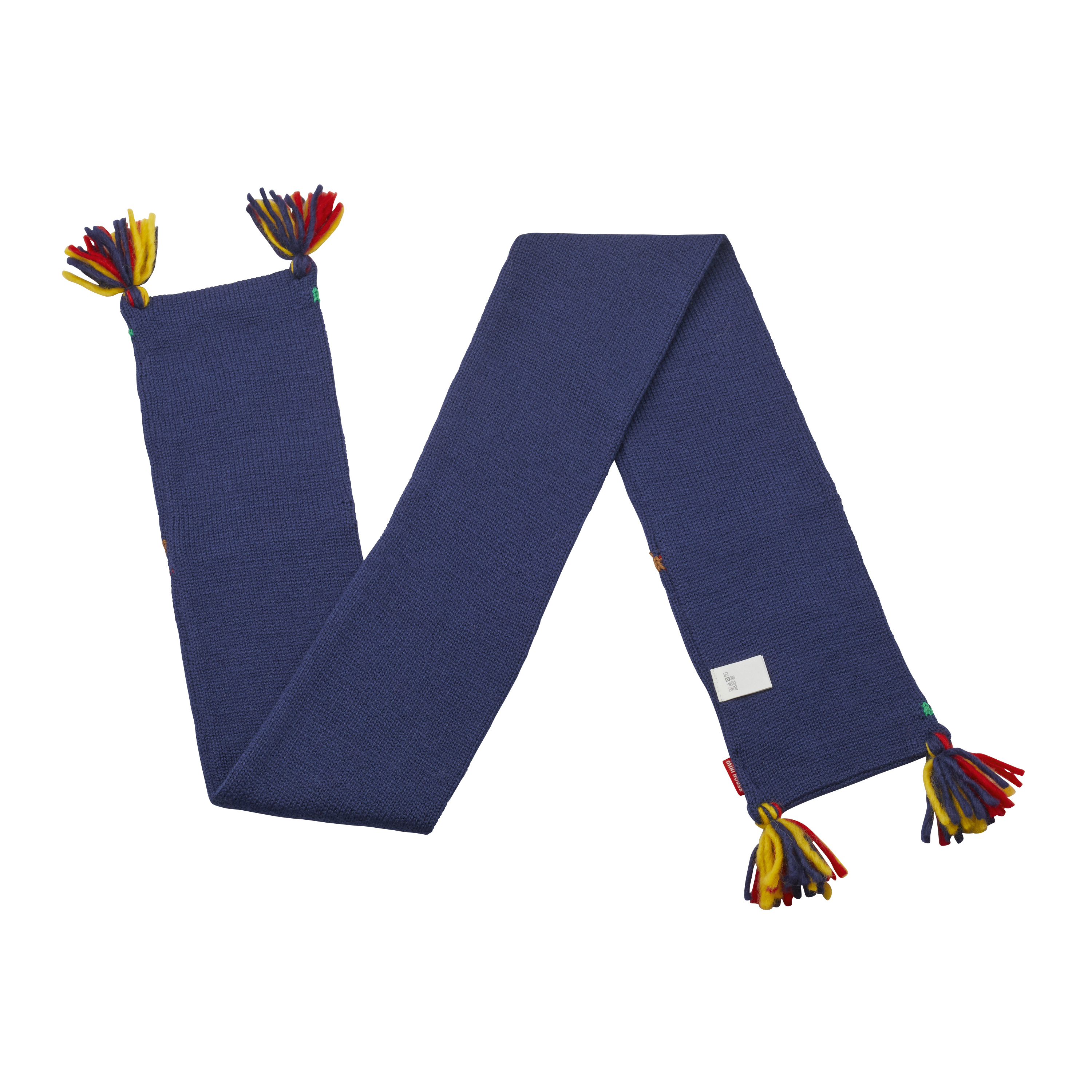 MH 藍色圖案頸針織頸巾