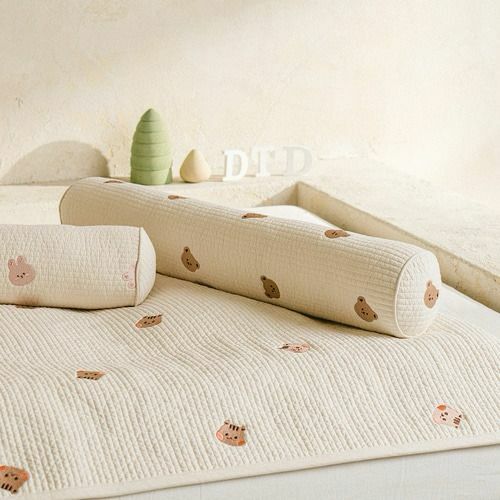 PREMIUM絎縫系列-圓圓臉棉圓柱抱枕枕套(枕芯需另外購買)