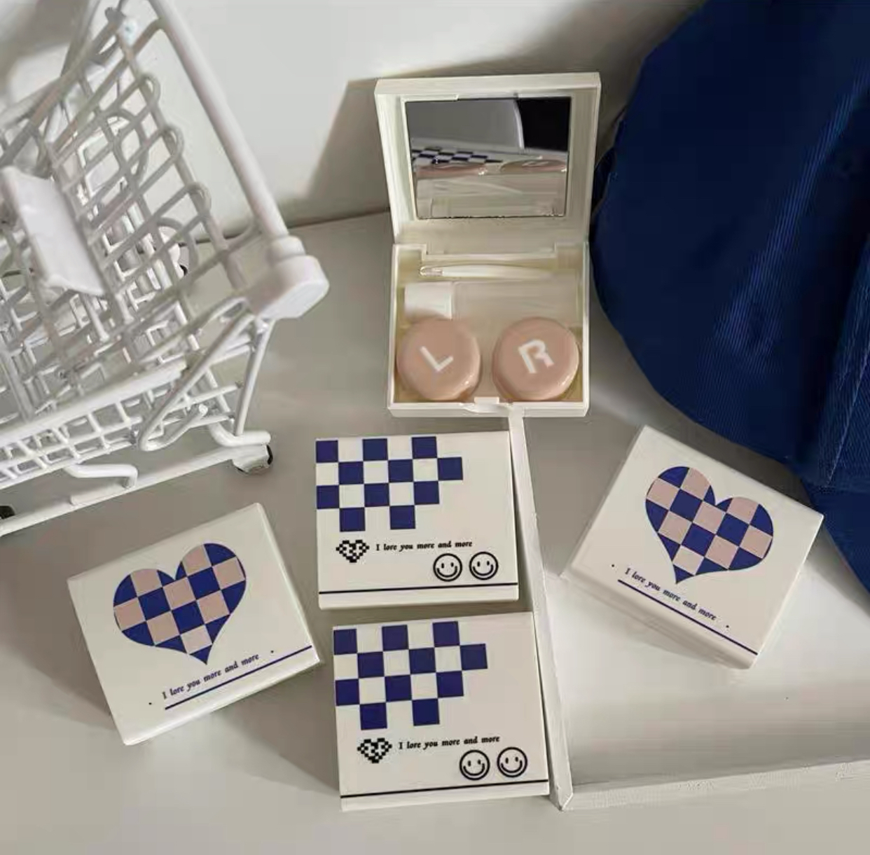 Ins Style Klein Blue Plaid Len Case