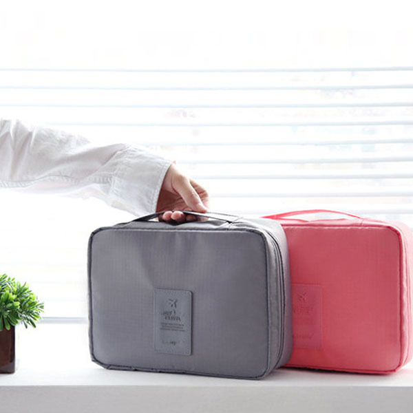 JK Korea multi-functional waterproof Oxford cloth travel storage bag portable double-layer ladies cosmetic bag four-way washing (J0167)