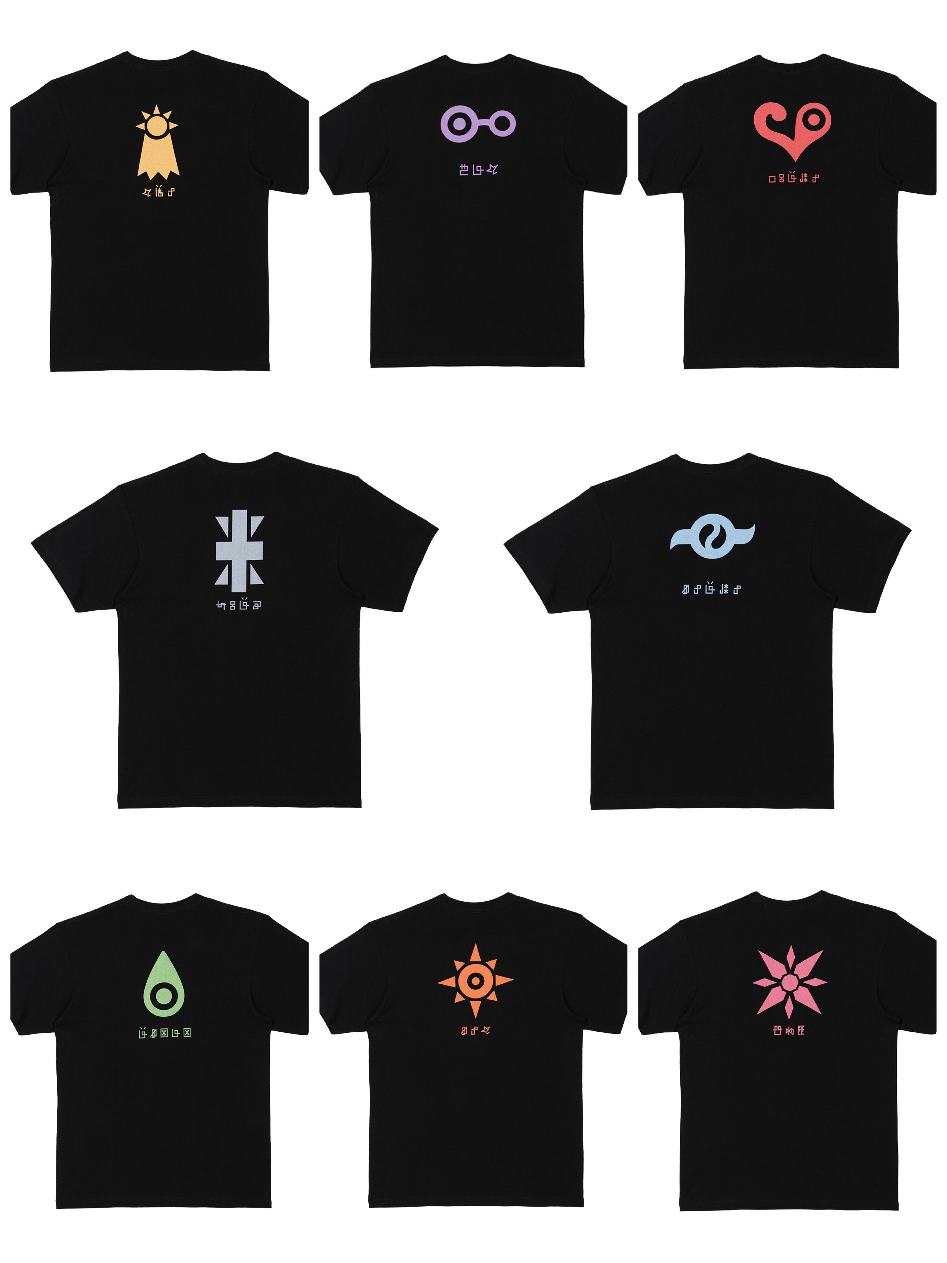 226957 Pbandai 預訂2025/5月 デジモンアドベンチャー 紋章モチーフTシャツ(全8柄・黑色)