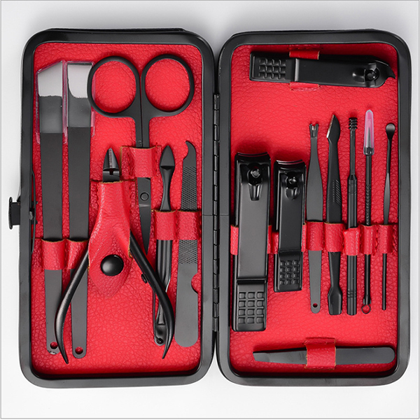 JK Korea Nail Scissors Beauty Manicure Tool Set Nail Clippers 15 Pieces Dead Skin Scissors Pedicure Set (J0145)