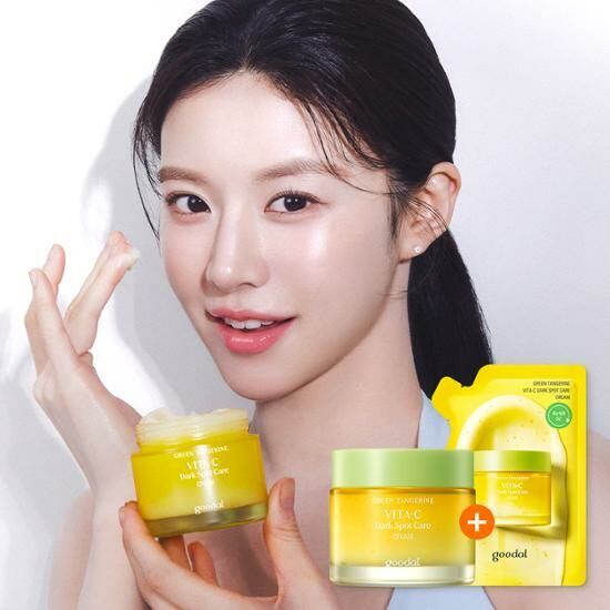 Goodal Green Tangerine Vita C Dark Spot Care Cream 75ml [Olive Young Double Planning Set]