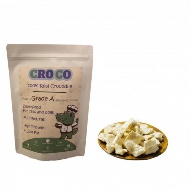 泰國 CRO CO 冷凍脫水鱷魚肉粒（貓狗食用）