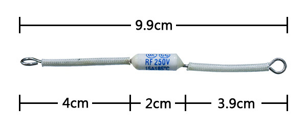 250V,185℃,15A,FR 溫度保險絲