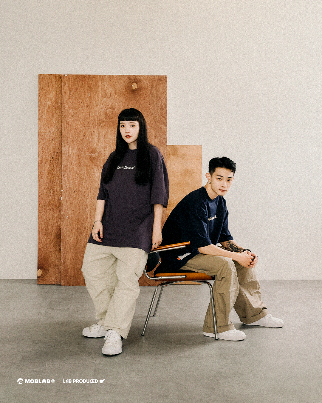 #現貨 MOBLAB UNFOLLOWED FLOCKED WORDMARK T-SHIRT 短踢 兩色