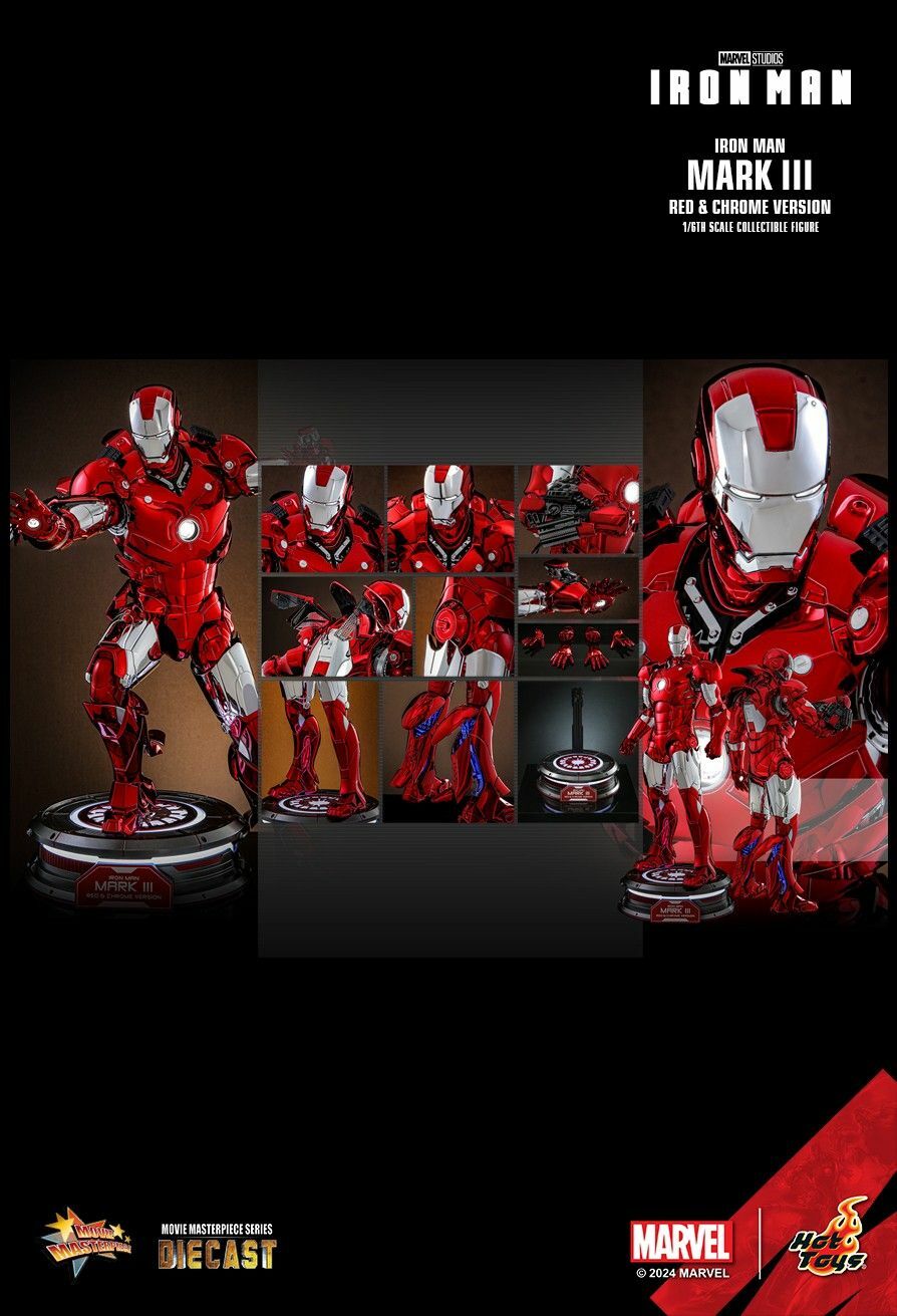 hottoys mms 744d64 IRON MAN MARK III (RED & CHROME VERS