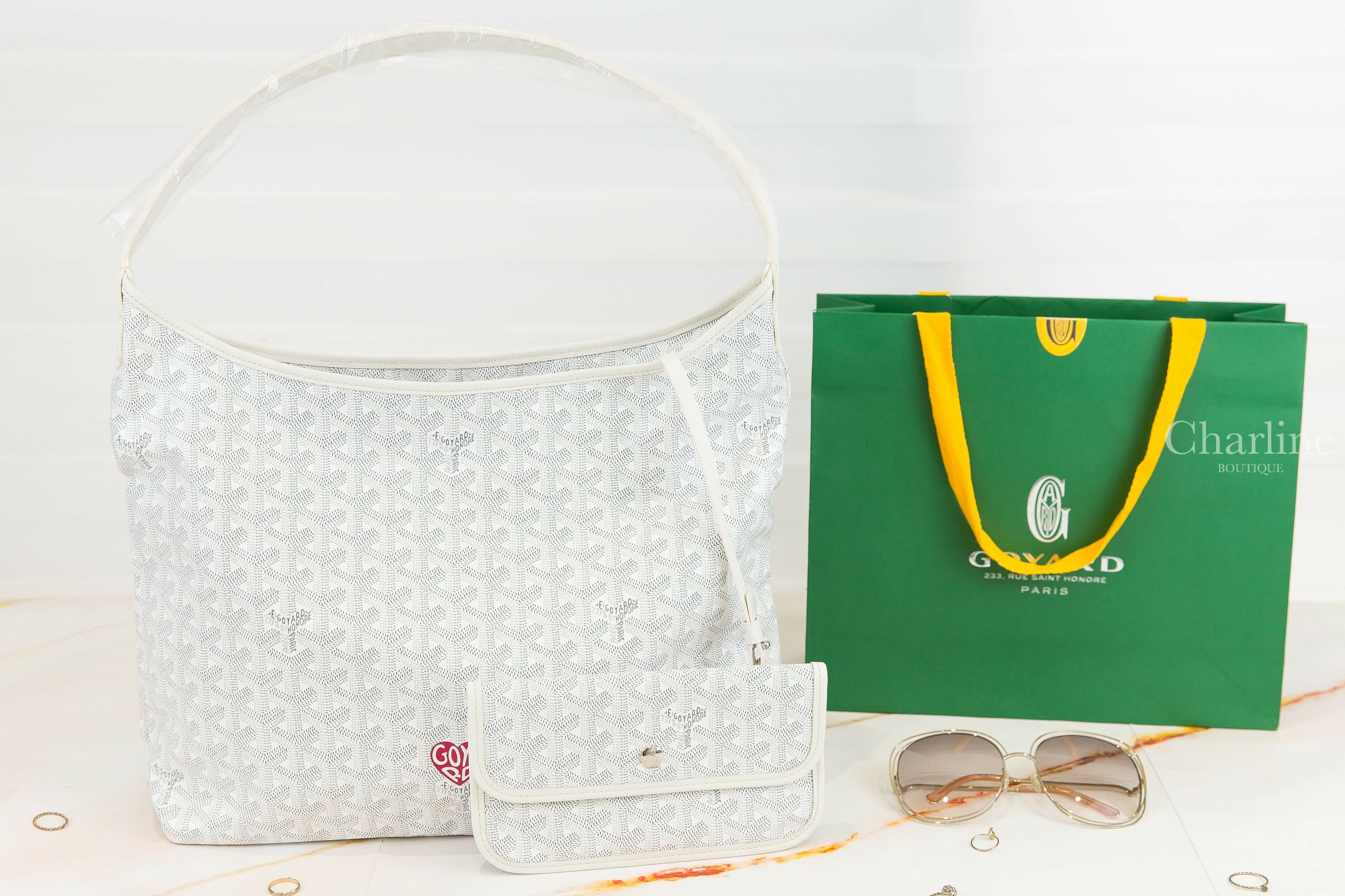 Goyard Bohème Hobo Bag 白色紅色愛心帆布小牛皮同色手提肩背包