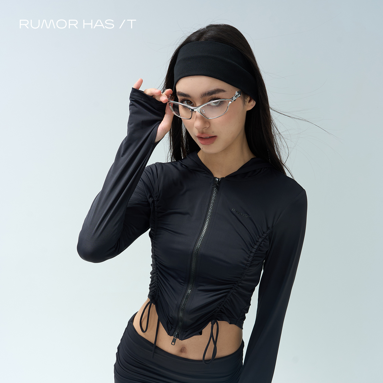 Cooling Wrinkles Thin Jacket-Black