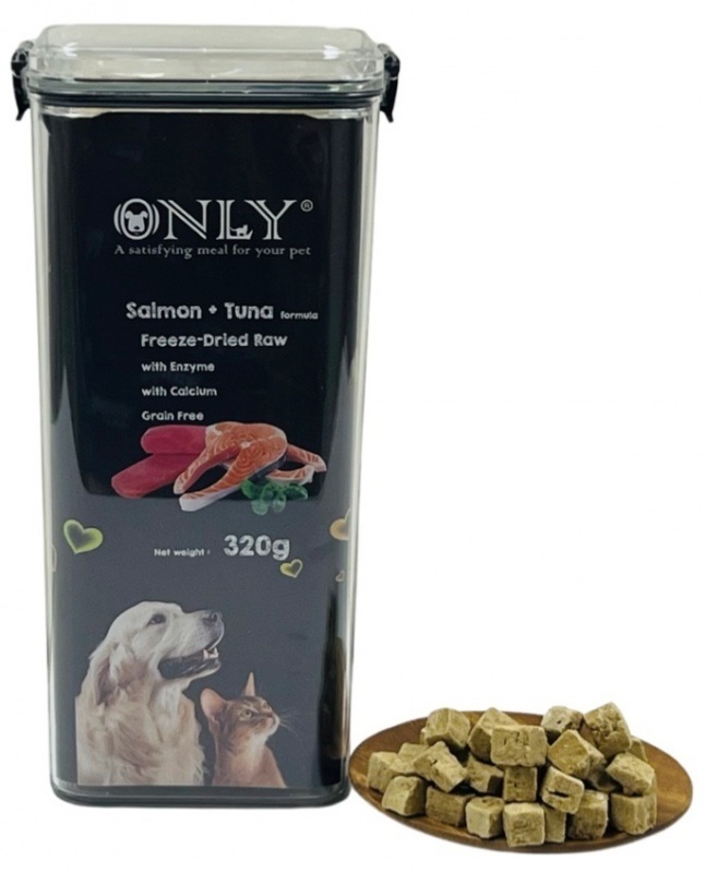泰國 ONLY 冷凍脫水三文魚吞拿魚配方肉粒 320g（貓狗食用）