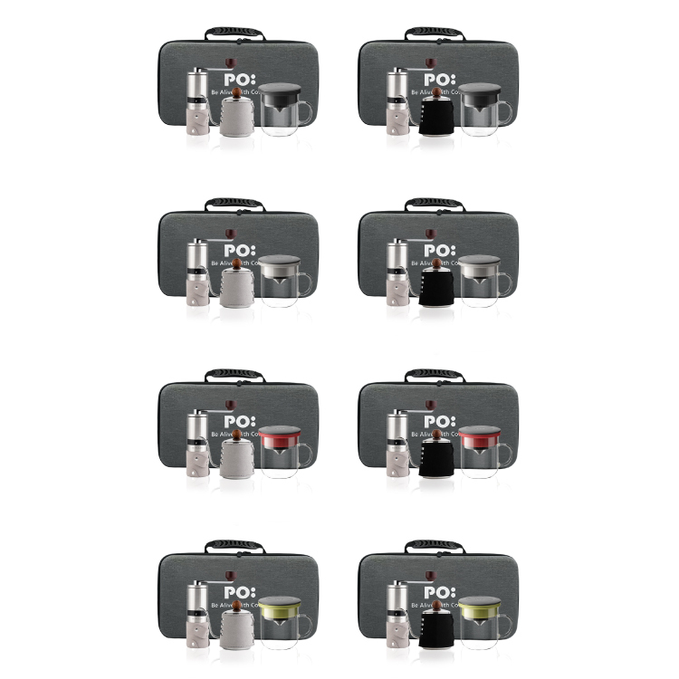 (預購4月底出貨)PO: 丹麥旅行咖啡手提三件組(手沖壺-共2色/咖啡磨2.0/玻璃杯350ml-共4色)