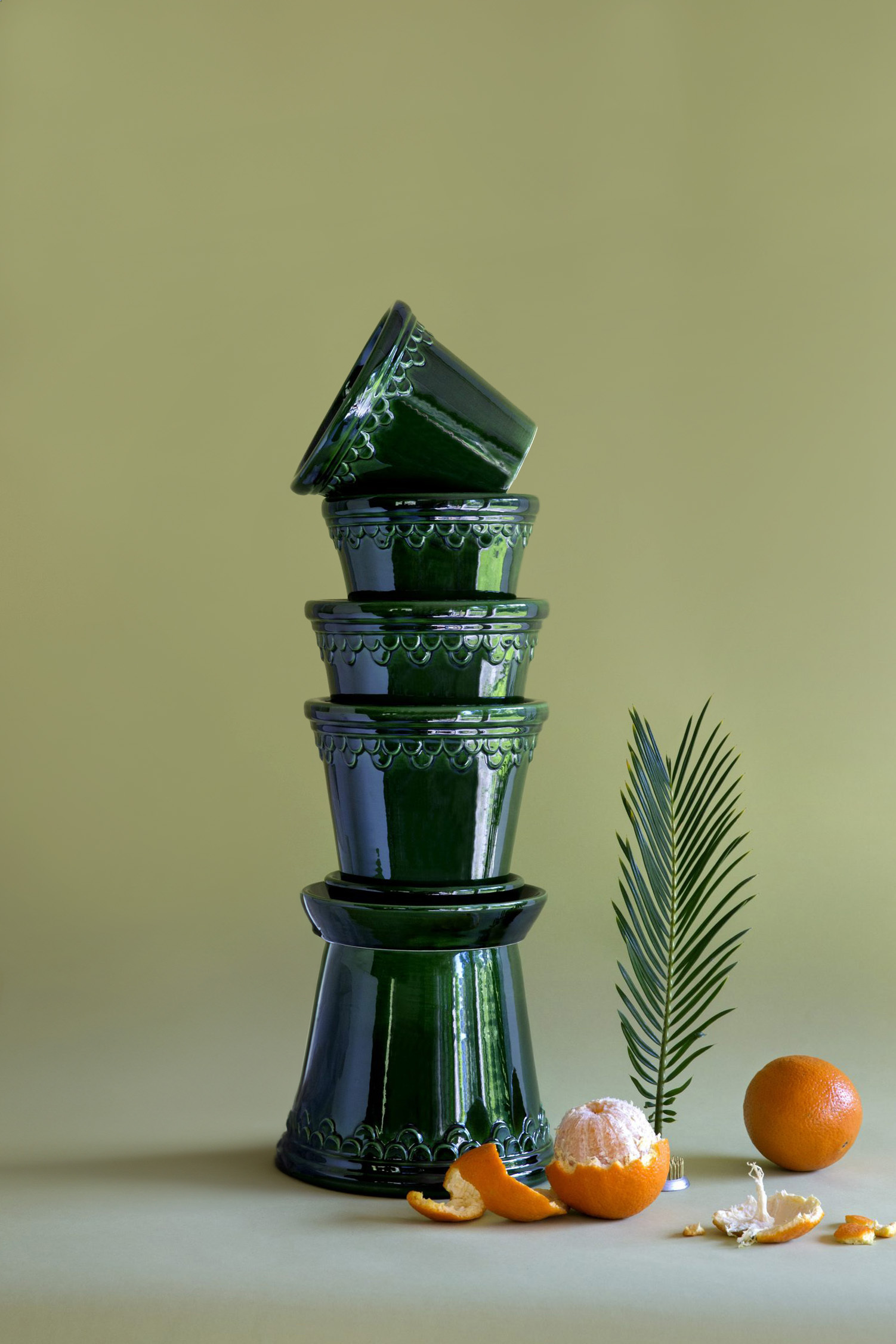 Bergs Copenhagen 翡翠綠 哥本哈根釉盆 丹麥手工陶盆