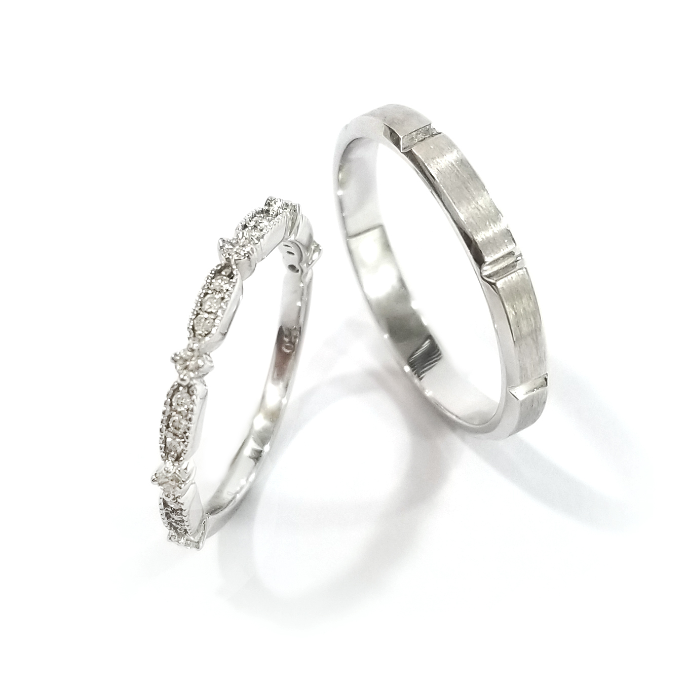 PT950鉑金鑽石結婚戒指