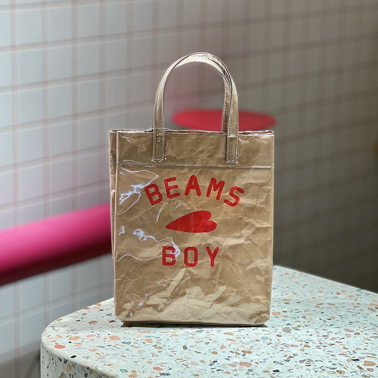 Beams Boy Japan Shop Bag 紅色 懷舊 作舊 防潑水 托特 手提包