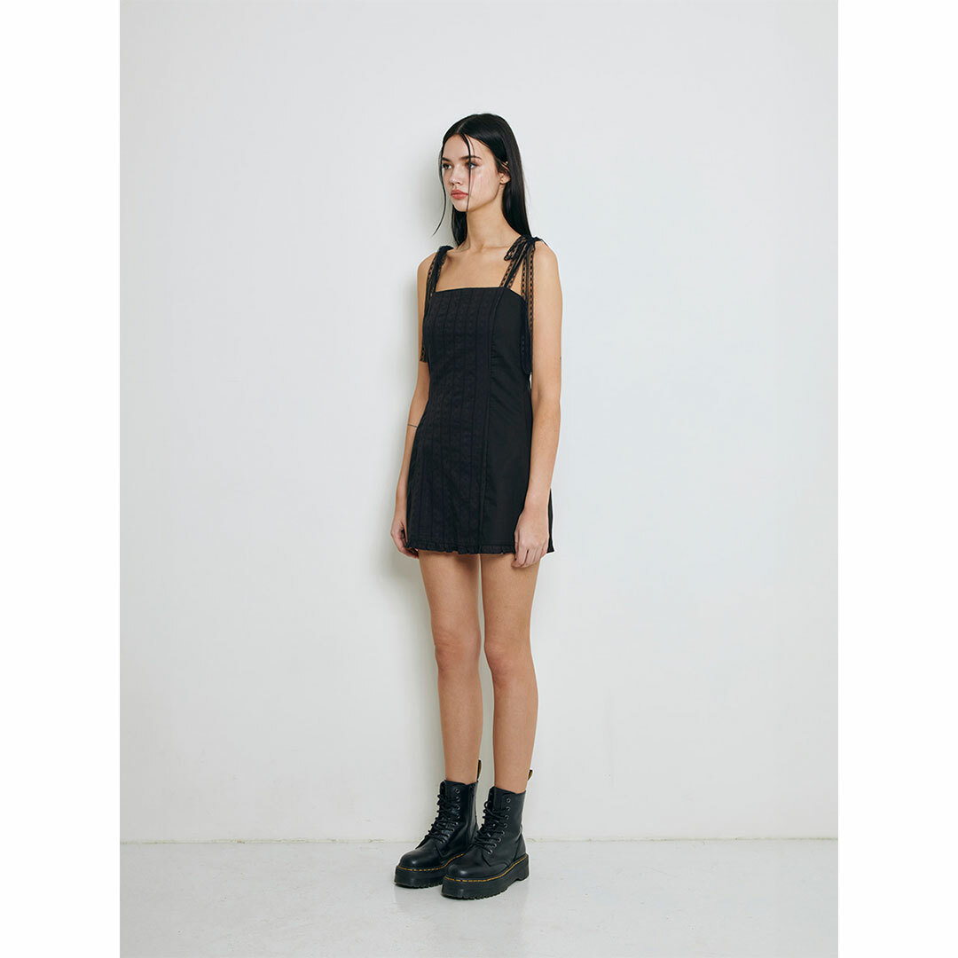 Not your rose(ノットユアローズ) Tia dress ( Black )
