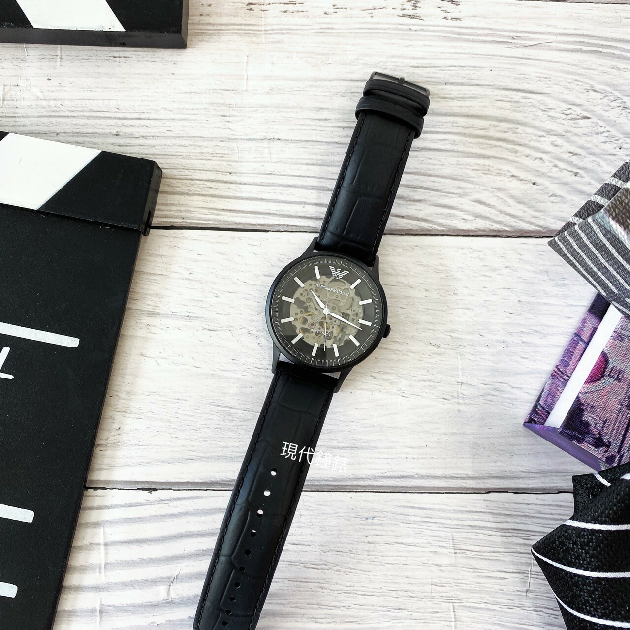 【EMPORIO ARMANI 亞曼尼】Renato都會鏤空機械錶 AR60042 43mm 現代鐘錶