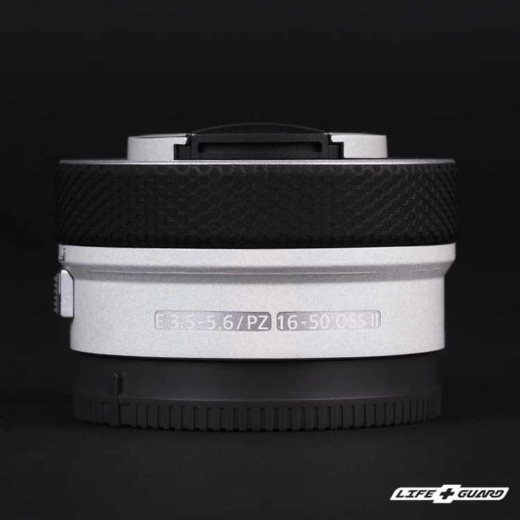 LIFE+GUARD 鏡頭貼膜安裝示意，適用 SONY E PZ 16-50mm F3.5-5.6 OSS II